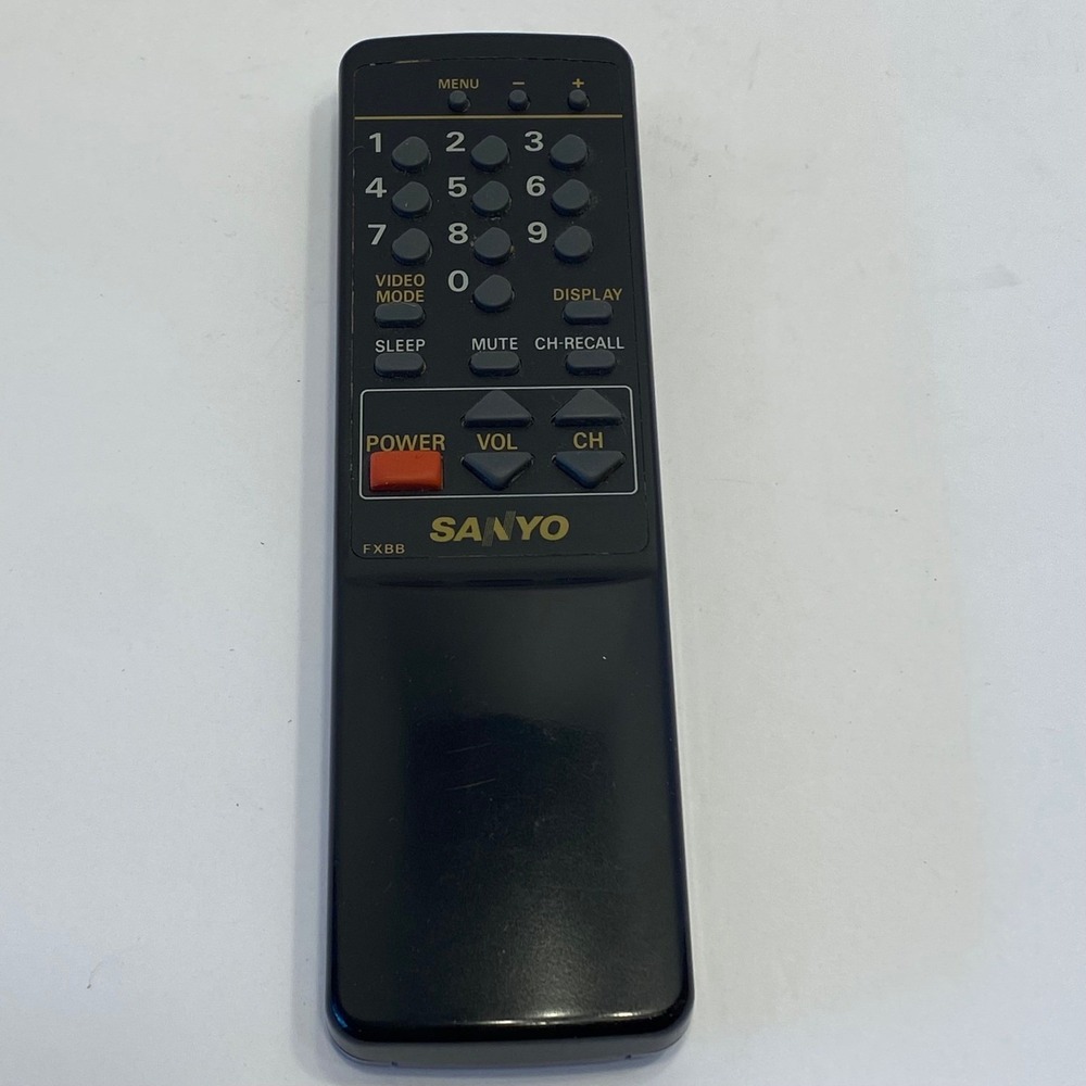 Sanyo TV Remote Control FXBB Black OEM Replacement Made‎ in Malaysia Untested